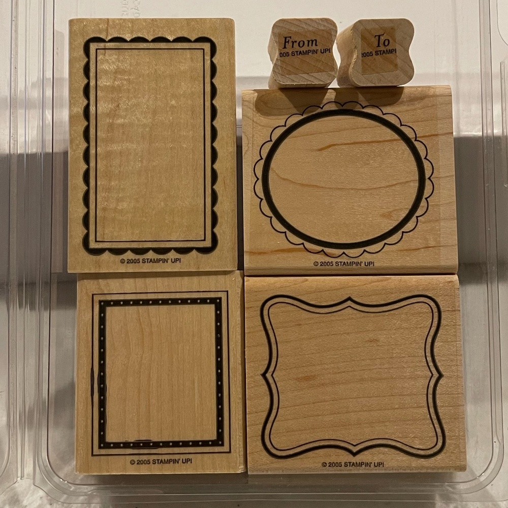 Stampin Up LABEL CLASSICS 2005 label frame to from NEVER USED